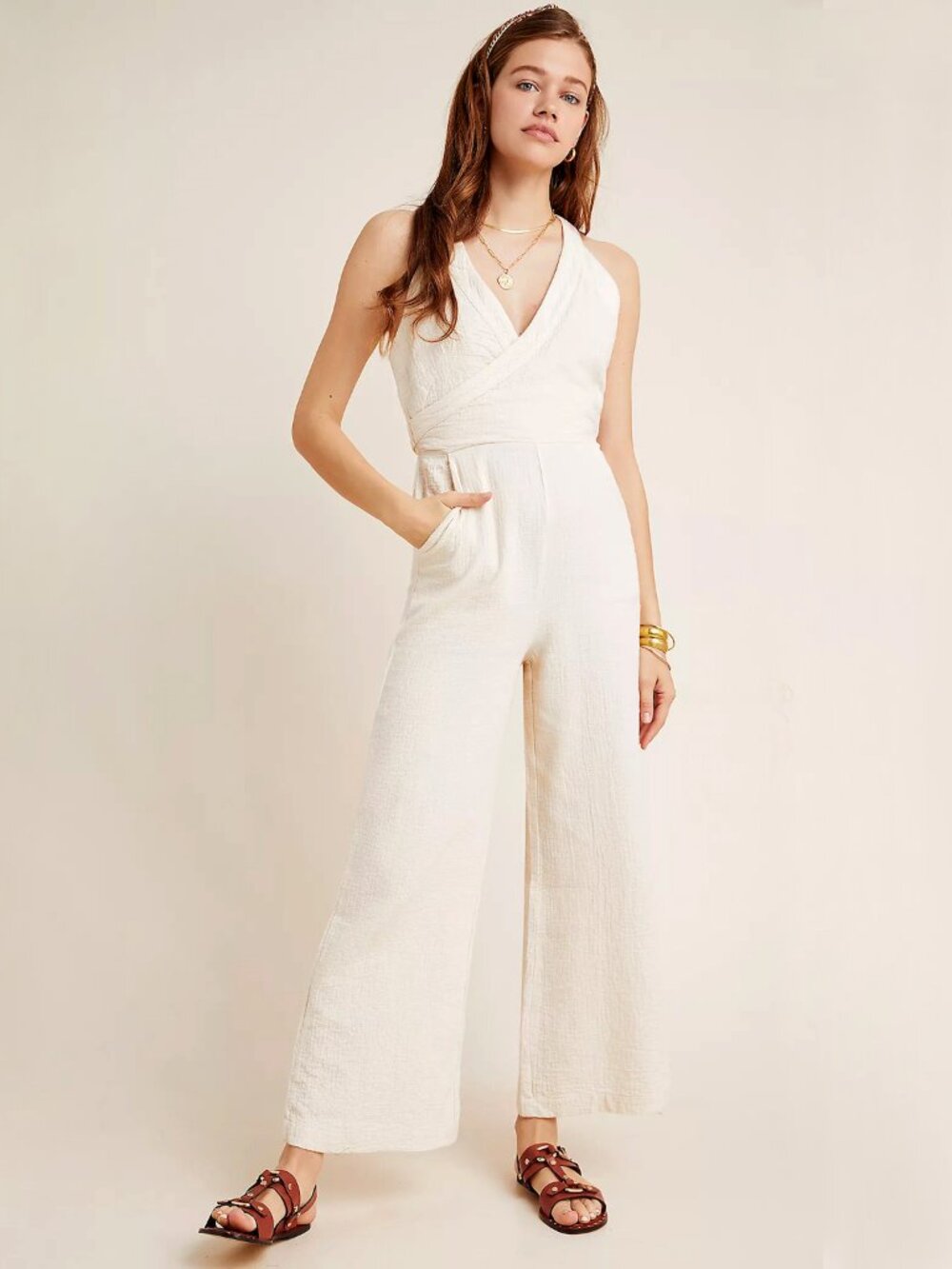 ANTHROPOLOGIE | Demi Textured Jumpsuit | NWT